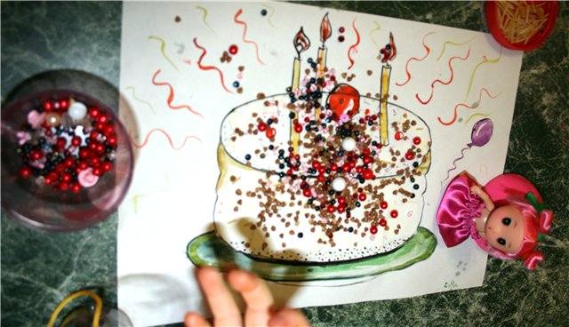 Торт з бісеру